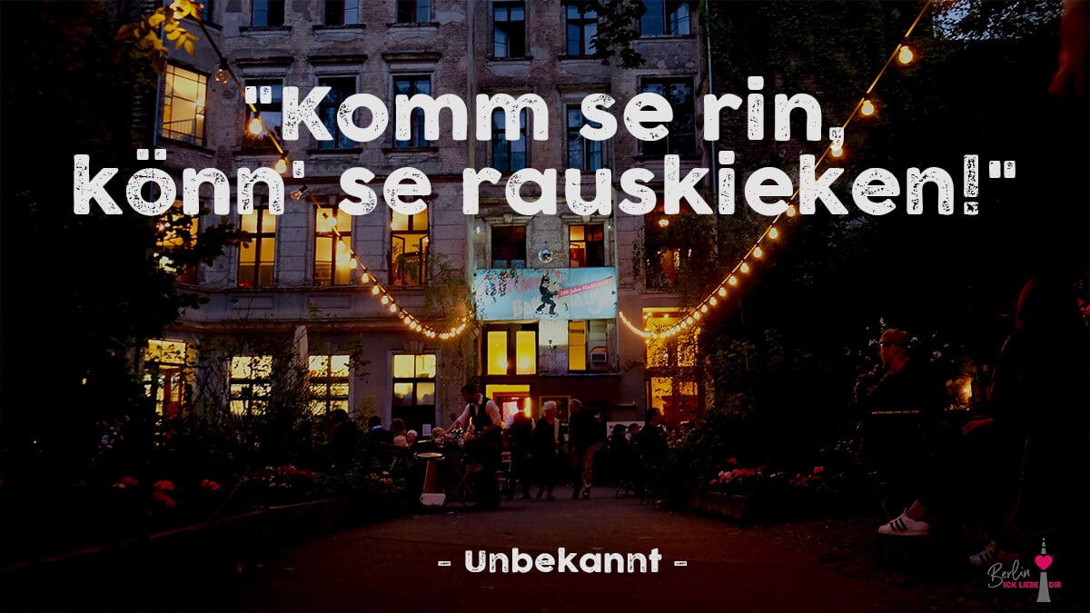 Berliner Sprüche & Zitate BERLIN ICK LIEBE DIR